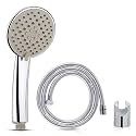 ABS Plastic 5-Flow Modes Hand Shower Head with 1.5mtr Stainless Steel Tube and Wall Hook | Bathroom Shower | Hand Shower (Set of 1)