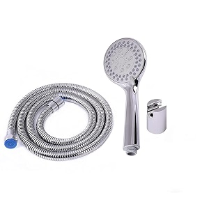 supreme bazaar abs plastic 5gear hand rain spray hand shower head with 15mtr stainless steel tube and wall hook  bathroom shower  hand shower set of 1