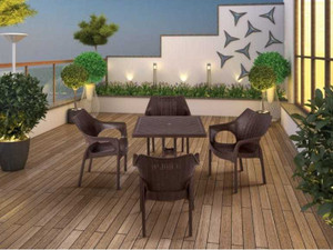 supreme cambridge brown set of 4 chair fully comfort nd weight bearing capacity 200 kg outdoor chair plastic cafeteria chair