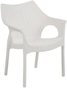 supreme cambridge milky white set of 1 chair fully comfort nd weight bearing capacity 200 kg outdoor chair plastic cafeteria chair