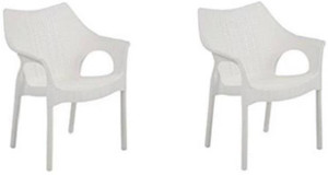 supreme cambridge milky white set of 2 chair fully comfort nd weight bearing capacity 200 kg outdoor chair plastic cafeteria chair