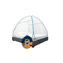 KOLAR Supreme On Double Bed Mosquito Net with Pocket for Mobile,Spectacles; King-Size [6 5x6 5ft] Premium Machardani, Strong&amp;Durable,30gsm,Tent Type,Foldable,Corrosion Resistant[,200cm x 200cmx140cm]