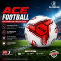 Supreme Football (Ace) Machine Stitched 32 Panel Football - Size: 3