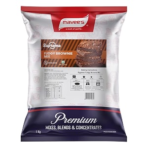 supreme - fudgy brownie cake mix eggless premium baking solutions  instant cake premix powder  1kg