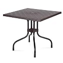 Supreme Furniture Olive Foldable Square Plastic Dining Table | 40 Months Warranty | for Dining Study Office Work from Home Restaurant Cafeteria Indoor & Outdoor Use | Set of 1 | Wenge