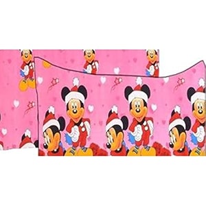 beautiful microfiber printed pillow cover- set of 1- 17x27 in inches pack of 2 pcs in a box peach