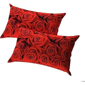 beautiful microfiber printed pillow cover- set of 1- 17x27 in inches pack of 2 pcs in a box maroon