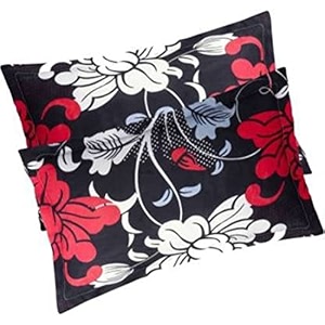 beautiful microfiber printed pillow cover- set of 1- 17x27 in inches pack of 2 pcs in a box black