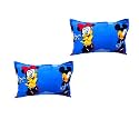Beautiful Microfiber Printed Pillow Cover- (Set of 1)- 17x27 in inches (Pack of 2 Pcs in a Box). (Blue Mickey)