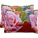 Beautiful Microfiber Printed Pillow Cover- (Set of 1)- 17x27 in inches (Pack of 2 Pcs in a Box). (Grey)