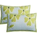 Beautiful Microfiber Printed Pillow Cover- (Set of 1)- 17x27 in inches (Pack of 2 Pcs in a Box). (Green)