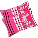 Beautiful Microfiber Printed Pillow Cover- (Set of 1)- 17x27 in inches (Pack of 2 Pcs in a Box). (Pink)