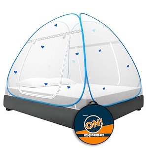 supreme on mosquito net for double bed  polyester  queen size foldable machardani with heart design strong and durabletent type corrosion resistant