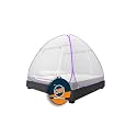 Supreme On Mosquito Net with Pocket for Mobile, Spectacles, King Size 6.5 Feet x 6.5 Feet Premium Machardani, Strong and Durable, 30 GSM, Tent Type, Foldable, Corrosion Resistant (Purple, King)