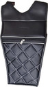Supreme Stylish Black Art Leather (Thick flop) Diamond Tank cover015 Strap Mahindra Centuro Bike Tank Cover