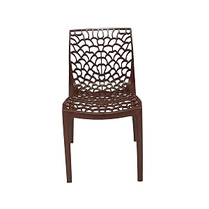 web designer plastic chair for home office and restaurant and cafearmless chair for dining room brown set of 1