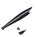 Bike Bullet SLM37 Silencer Bullet Exhaust Glasswool Shark Filter Black Bike Exhaust With Zed Clamp & Bush for Royal Enfield Bullet Classic 350