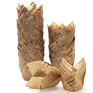 supvox muffin liner 100pcs 5cm greaseproof paper cupcake cup tulip design