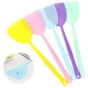 Supvox 5Pcs Fly Swatter Plastic 17.5 Inch Long Handle Flexible Grid