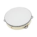 SUPVOX 8 Inch Tambourine Drum Bell Hand Held Wooden Jingles Percussion Musical Instrument Educational Toy for Party Kids Games
