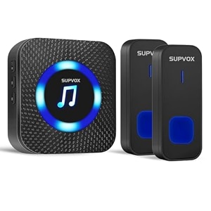 supvox wireless door bell 2 receivers 1 transmitter 55 ringtones