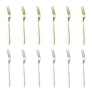 supvox fruit fork set 12pcs stainless steel 51in reusable design