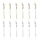Supvox® Fruit Fork Set 12Pcs Stainless Steel 5.1in Reusable Design