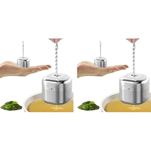 supvox tea infuser cube 304 stainless steel strainer hook chain fine mesh