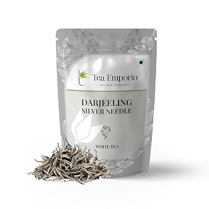 surajmukhi darjeeling silver needles white tea - 50 grams packet  improves digestion amp heartburn  skin glow with 100 natural pure leaves white loose leaf