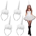 Sureio 4 Pcs Halloween Unicorn Horn Headband Costumes Accessories