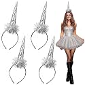 Sureio 4 Pcs Halloween Unicorn Horn Headband Costumes Accessories