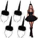 Sureio 4 Pcs Halloween Unicorn Horn Headband Costumes Accessories