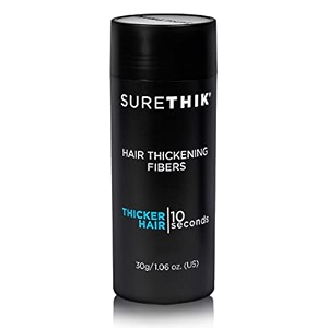 surethik hair thickening fibers - 30g - natural - high performance hair loss concealer - does not run when wet medium brown