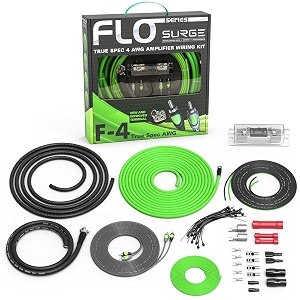 surge f-4 flo series by surge 4 gauge 2000w awg amplifier installation wiring amp install kit