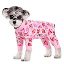 Surgery Recovery Suit for Small Dogs, Onesie for Surgery Female Dogs, Small Dogs Pajamas Long Sleeve, Abdominal Wound Bandages Surgical Suit, Dog Cat Recovery Suit for Shedding Skin Disease