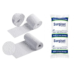surgiset plaster of paris bandage 10cm x 27m premium orthopedic cast for fracture support amp medical care fast setting durable gauze roll for diy crafts and art mold  6 pack