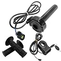 Surron Throttle Handle, Full Twist Throttle with Rolling Bearing with Handlebar Grip Cable Kit Compatible with Sur Ron Light/Bee/X/S / X260 Electric Dirt Bike (Ignition Switch)