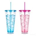 Sursip 32oz Clear Tumblers with Lids and Straws, Reusable Iced Coffee Cups