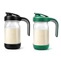Sursip 32oz Glass Mason Jar Pitcher with Lid and Handle