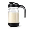 Sursip 32oz Glass Mason Jar Pitcher with Lid and Handle