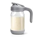 Sursip 32oz Glass Mason Jar Pitcher with Lid and Handle