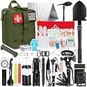 Survival Kit, 250Pcs Survival Gear First Aid Kit with Molle System Compatible Bag and Emergency Tent, Emergency Kit for Earthquake, Outdoor Adventure, Hiking, Hunting, Gifts for Men Women