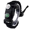 Survival Paracord Bracelet,Fire Starter,Waterproof SOS Light, Compass, Whistle, Adjustable AK87 20 in 1,Outdoor Ultimate Tactical Survival Gear Set,Gift for Kids,Men