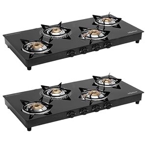 surya flame lpg stove 4 burner lifestylepack of 2  2 years warranty