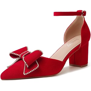Susanny Kitten Heels for Women Closed Pointed