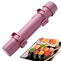 Sushi Making Kit, Food Grade Sushi Maker, DIY Sushi Roller, 10.6-inch Sushi Bazooka, Perfect Sushi Mold for Beginners to Make Various Delicious Sushi(Pink)