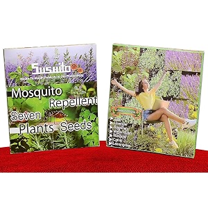 sushito mosquito repellent seven plants seeds gardening tusi lavender rosemary lemon balm marigold catnip lamon grass ornamental amp shade trees