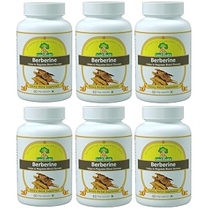 good health berberine natural extracts 500mg x 60 veg capsules - dietary herbal supplement pack of 6