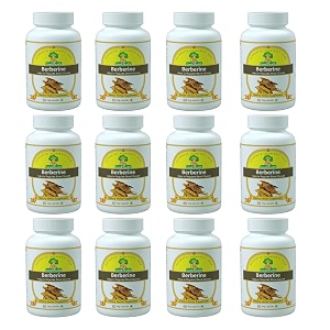 good health berberine natural extracts 500mg x 60 veg capsules - dietary herbal supplement pack of 12
