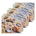 susiyo Summer Beach Seashells Washcloth Set of 6 Cotton Small Face Towel, 12 x 12 inch